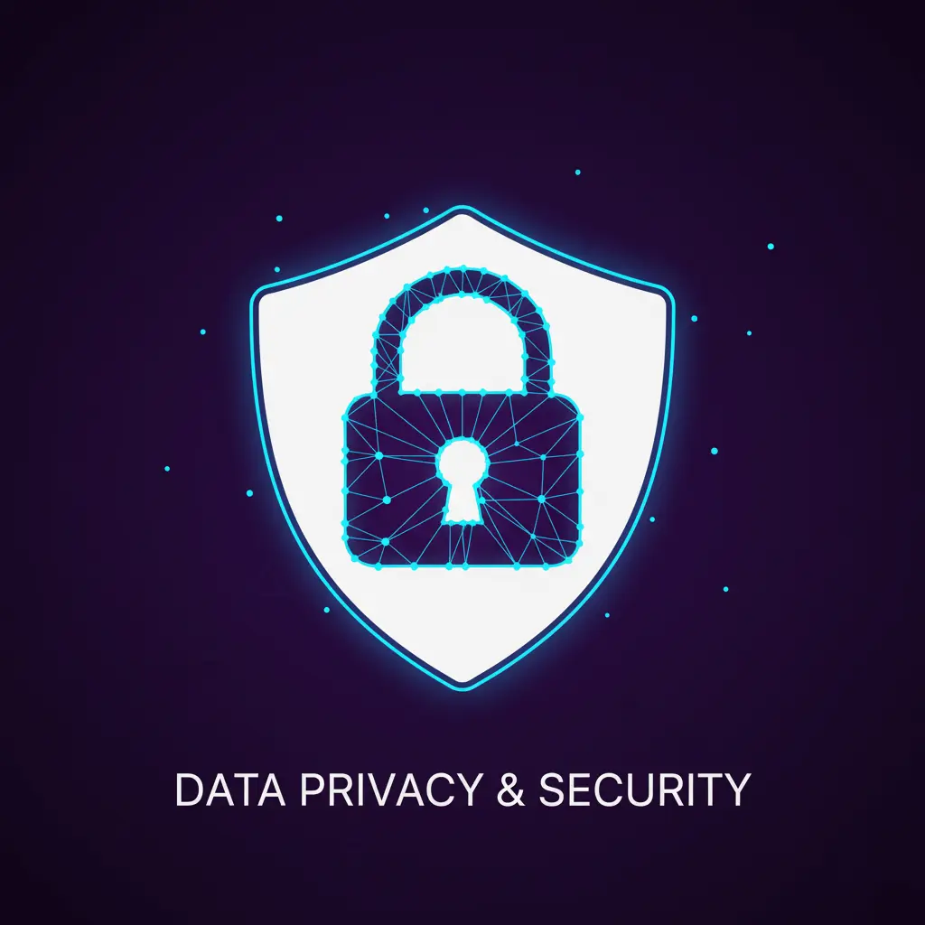 Privacy Policy. Deep purple graphic with a padlock and shield, symbolizing strong privacy and data security for OctopusBonus.com